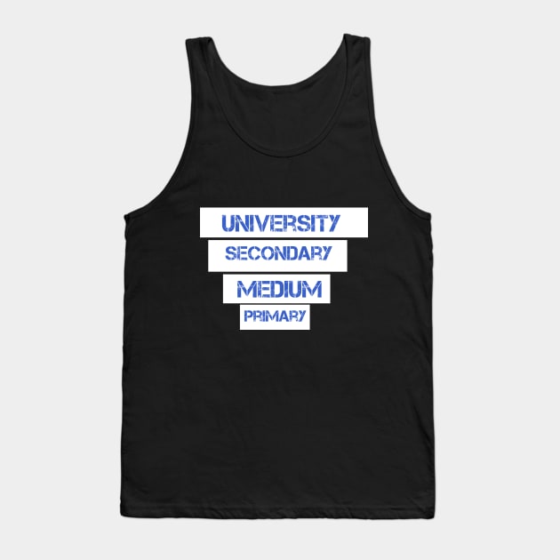 Primary  Medium  Secondary University Back to school first day of school class of 2020 gift Tank Top by Azadinstore